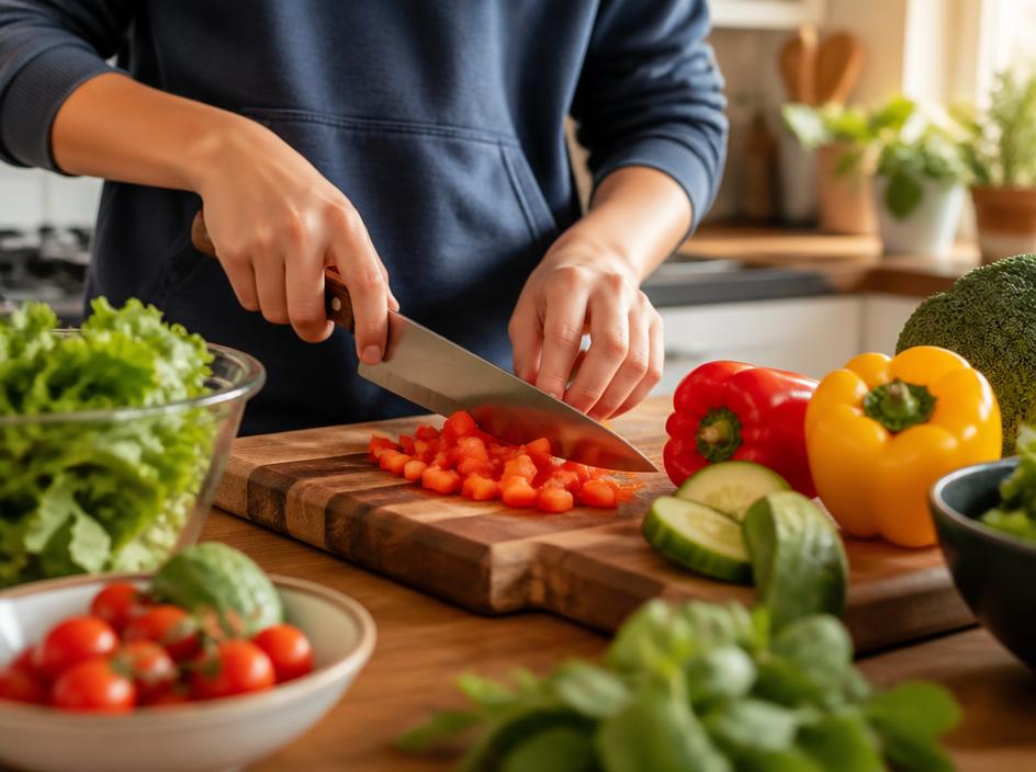 Cooking fresh vegetables