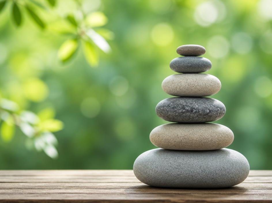 Stacked zen stones